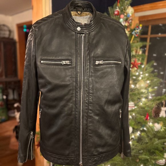 Zip Up Leather Jacket - Picture 1 of 4